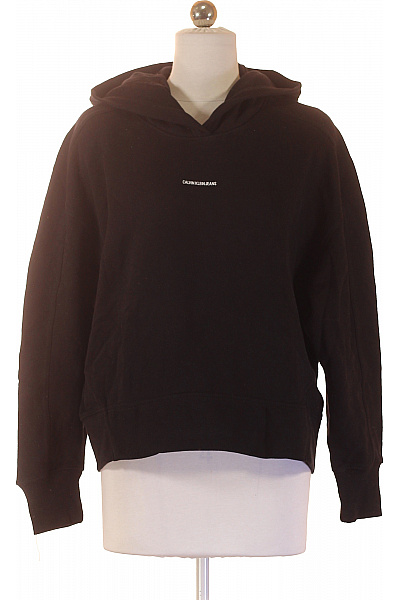 Calvin Klein dámská černá mikina s kapucí přes hlavu bavlněná jednobarevná streetwear Vel. s | Calvin Klein | obrázek 2