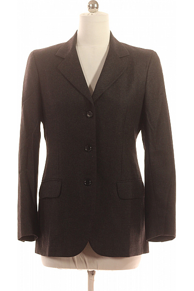 ASPESI Vlněný Hnědý Elegantní Business Sako Vypasované Jednořadé Podzimní Velikost 46