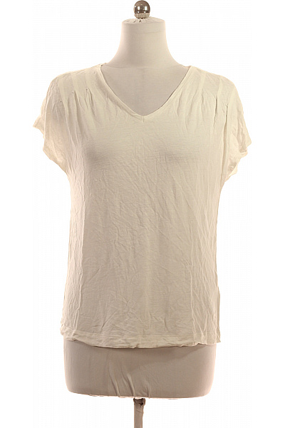 LAWRENCE GREY Dámské Tričko S Krátkým Rukávem Jednobarevné Basic Viskózové Vel. 42