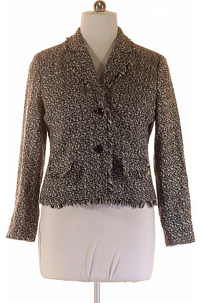 Teplé Dámské Sako Černobílé Second hand Vel. 44 | Unimoda | obrázek 2