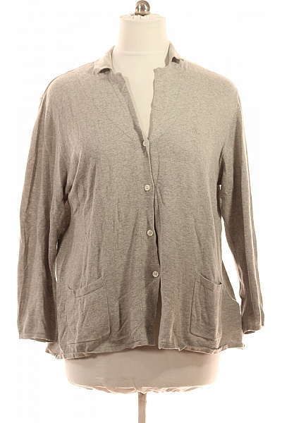 Ralph Lauren Dámský bavlněný propínací kardigan s límečkem šedý Velikost XL | Ralph Lauren | obrázek 2