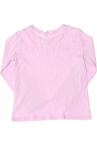 BENETTON Dívčí triko dlouhý rukáv třpytky nápis růžové Velikost 122 | BENETTON | obrázek 2