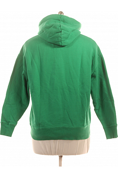 TOMMY HILFIGER Pánská zelená streetwear mikina s kapucí klokaní kapsou jednobarevná Velikost M | TOMMY HILFIGER | obrázek 2
