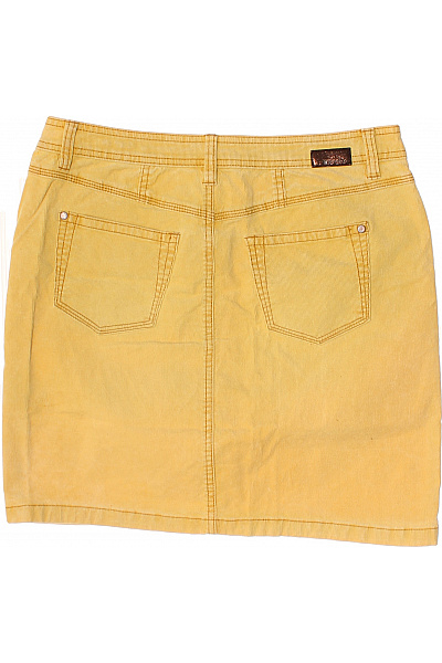 Street One Dámská bavlněná žlutá pouzdrová mini sukně se zipem Velikost 38 | Street One | obrázek 3