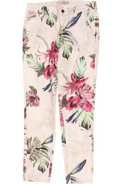 Guess Dámské dlouhé kalhoty květované světlé rovné ležérní s potiskem Vel. 24 | Guess | obrázek 2