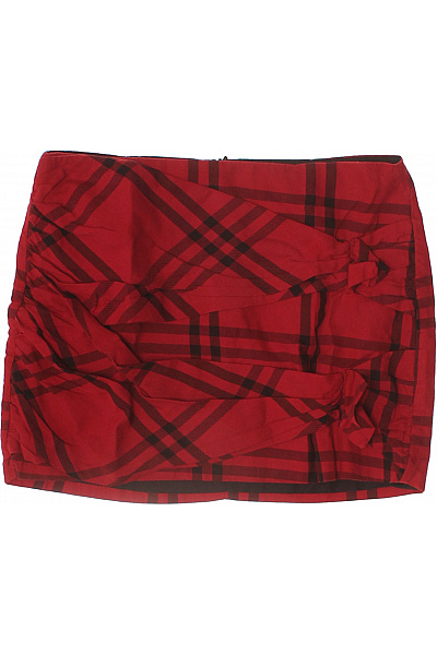 ZARA Dámská bavlněná červená károvaná mini řasená sukně Vel. S | ZARA | obrázek 2