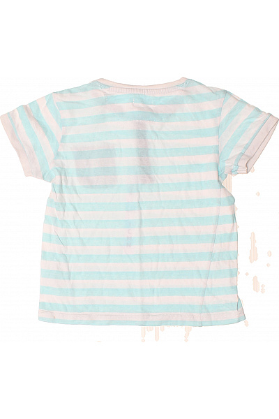 Dětské Chlapecké Tričko Pruhované Henley Krátký Rukáv Letní Vel. 110 | Unimoda | obrázek 2