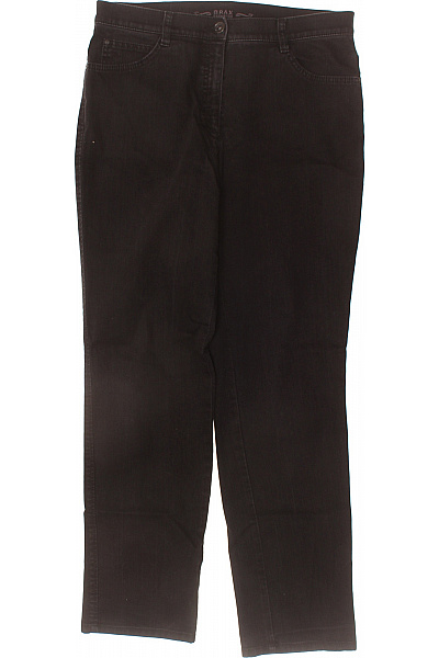 BRAX Dámské černé Džíny Rovné Kapsy Strečové Klasické Velikost 40