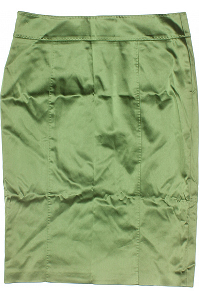 STRENESSE Dámská pouzdrová sukně acetátová zelená elegantní business ke kolenům rovná Vel. 36 | STRENESSE | obrázek 2