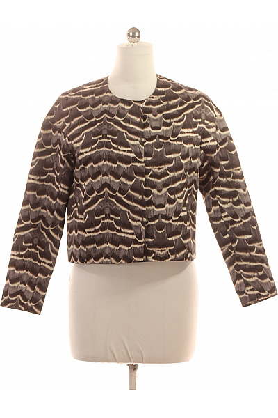 Gerard Darel Krátké sako vzorované peří hnědé elegantní do pasu Velikost 40 | Gerard Darel | obrázek 2