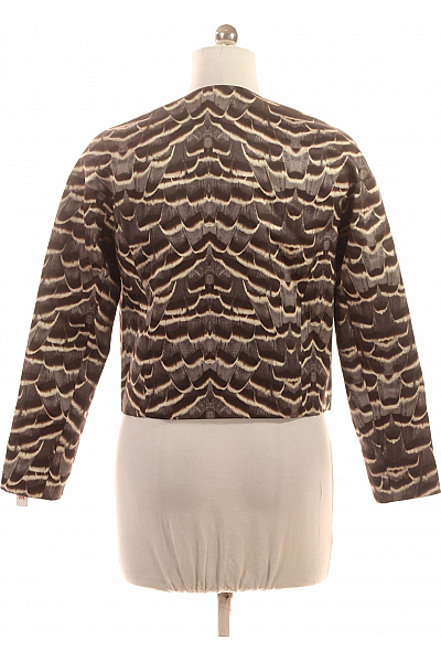 Gerard Darel Krátké sako vzorované peří hnědé elegantní do pasu Velikost 40 | Gerard Darel | obrázek 3