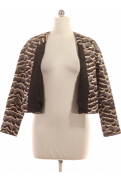 Gerard Darel Krátké sako vzorované peří hnědé elegantní do pasu Velikost 40 | Gerard Darel | obrázek 4