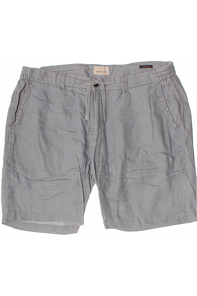 DSTREZZED Pánské Lněné Kraťasy Volnočasové Krátké S Kapsami šedé Vel. 36
