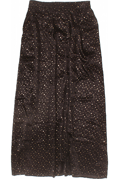 CULTURE Dámská polyesterová dlouhá sukně tmavě hnědá vzorovaná flitry elegantní Velikost S | CULTURE | obrázek 3