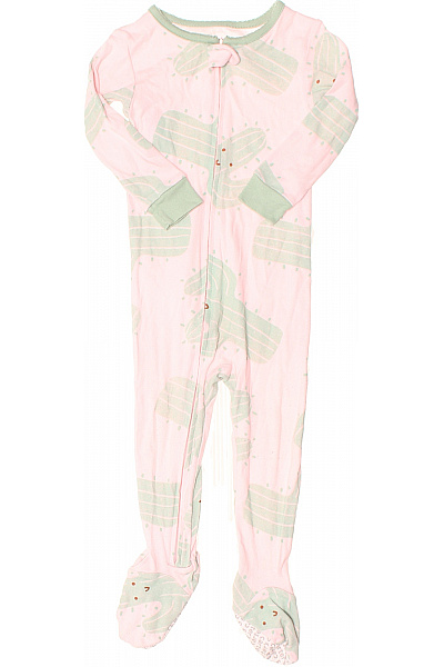 Carters Dětské Dupačky Růžové Zelené Kaktusy Celoplošný Potisk Zip Vel. 18m