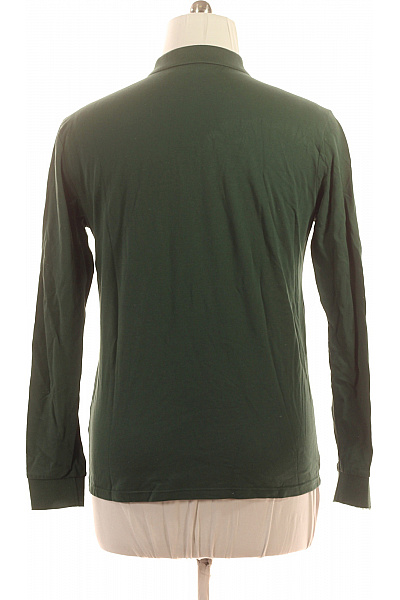 LAWRENCE GREY Pánské Zelené Polo Tričko Dlouhý Rukáv Jednobarevné Basic Velikost L | LAWRENCE GREY | obrázek 2