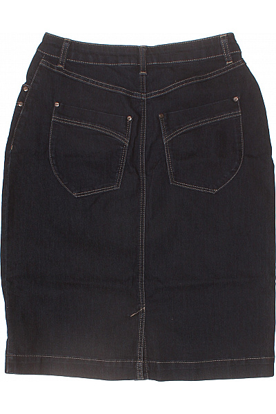 Laurie Dámská bavlněná tmavě modrá pouzdrová džínová sukně ke kolenům Vel. 36 | Laurie | obrázek 3