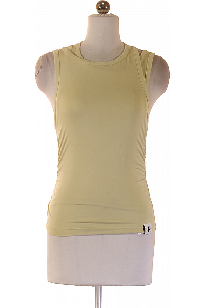 Calvin Klein Dámské Tričko Bez Rukávů žluté Jednobarevné Basic Velikost XS
