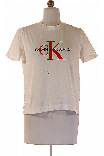 Calvin Klein Dámské Tričko S Krátkým Rukávem A Potiskem Basic Vel. S