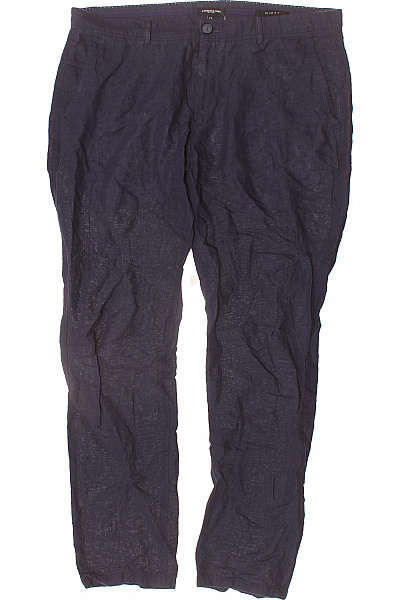 Pánské Kalhoty Lněné Modré Vel. 52 | LAWRENCE GREY | obrázek 2