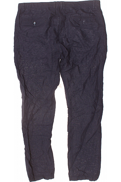 Pánské Kalhoty Lněné Modré Vel. 52 | LAWRENCE GREY | obrázek 3