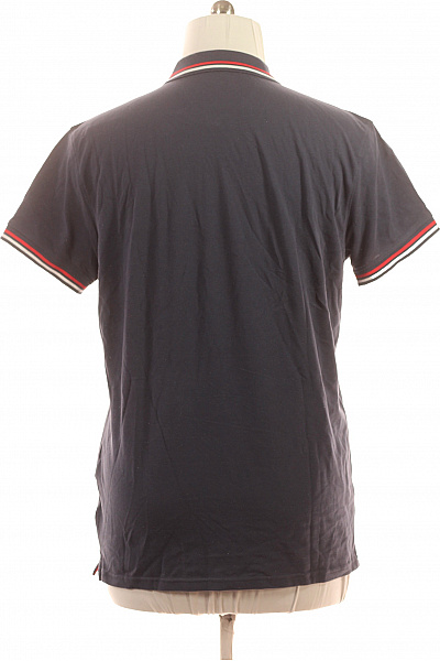 roberto cavalli Polo tričko tmavě modré s krátkým rukávem proužkované lemy Vel. XXL | roberto cavalli | obrázek 3