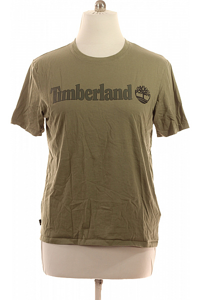 Timberland Bavlněné khaki tričko s krátkým rukávem a nápisem basic Vel. XL | Timberland | obrázek 2