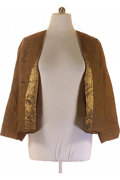WINDSMOOR Dámské Sako Lněný Hnědý Second hand Vel. 46 | WINDSMOOR | obrázek 3