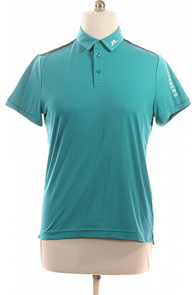 J.Lindeberg Polyesterové Sportovní Polo Tričko Tyrkysové S Krátkým Rukávem Velikost M