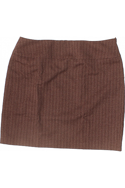 CINQUE Dámská polyesterová pouzdrová sukně hnědá svisle pruhovaná business Vel. 36 | CINQUE | obrázek 2