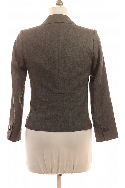 Marks & Spencer Šedé vypasované sako elegantní business dvouřadé s 3/4 rukávem struktura Velikost 10 | Marks & Spencer | obrázek 3