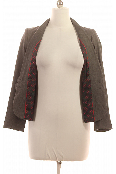 Marks & Spencer Šedé vypasované sako elegantní business dvouřadé s 3/4 rukávem struktura Velikost 10 | Marks & Spencer | obrázek 4