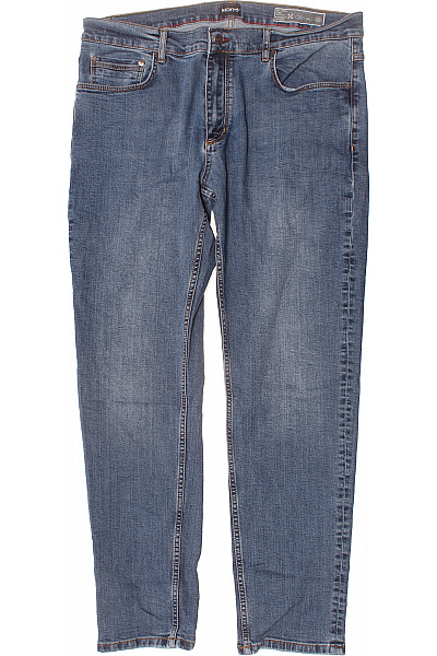 Hechter Pánské Modré Džíny Rovné Seprané Klasické Strečové S Kapsami Vel. 40/32