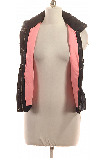 HM  Dámská tmavě modrá prošívaná zateplená teplá vesta bez rukávů Vel. 40 | HM  | obrázek 3