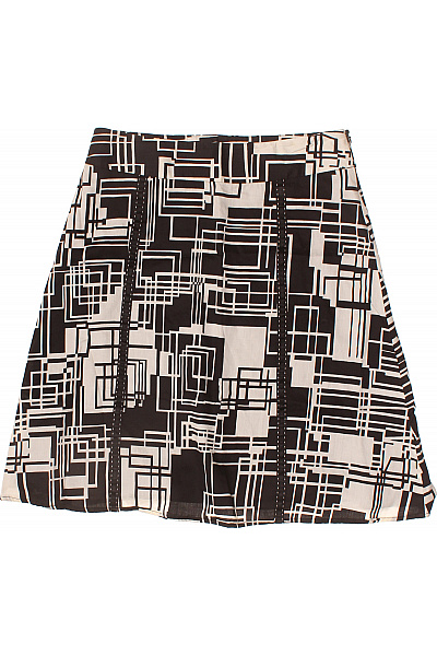 InWear Dámská bavlněná áčková sukně černobílá geometrický vzorovaná krátká Vel. 38 | InWear | obrázek 2