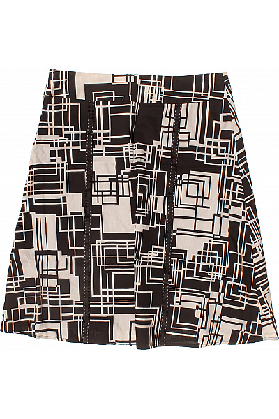 InWear Dámská bavlněná áčková sukně černobílá geometrický vzorovaná krátká Vel. 38 | InWear | obrázek 3