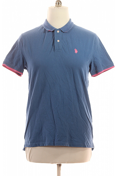 U.S.POLO ASSN. Pánské modré polo tričko s krátkým rukávem a výšivkou Velikost XL | U.S.POLO ASSN. | obrázek 2