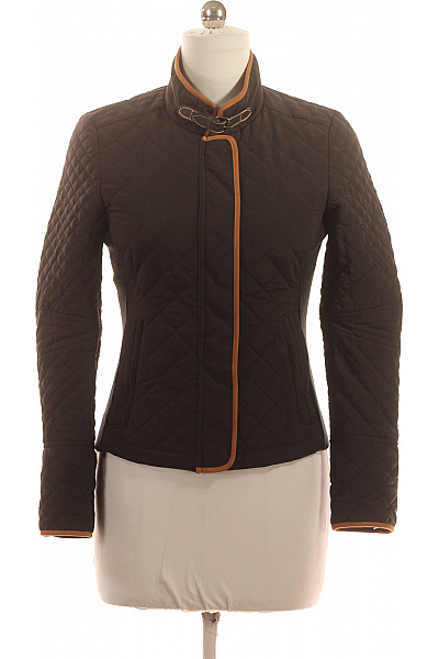 ZARA Dámská prošívaná bunda krátká hnědá elegantní se zipem Vel. M | ZARA | obrázek 2