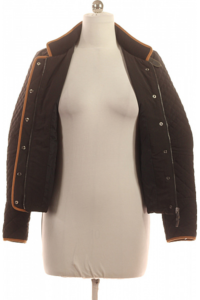 ZARA Dámská prošívaná bunda krátká hnědá elegantní se zipem Vel. M | ZARA | obrázek 4