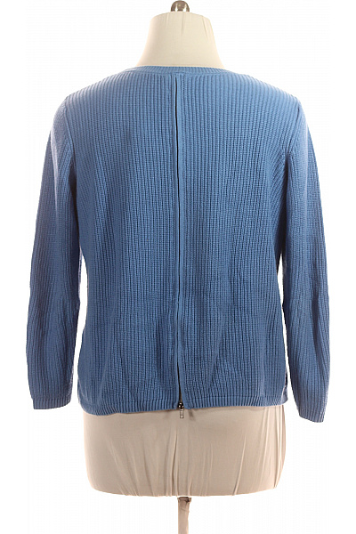 Cartoon Dámský modrý žebrovaný pulovr volný basic přes hlavu Vel. 44 | Cartoon | obrázek 2