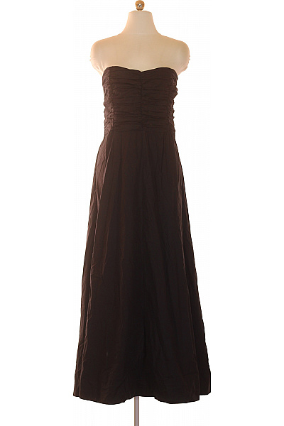 Like A Bird Dlouhé černé Společenské šaty Bez Ramínek Nabíraný živůtek Vel. 42