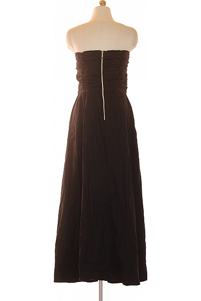 like a bird Dlouhé černé společenské šaty bez ramínek nabíraný živůtek Vel. 42 | like a bird | obrázek 2