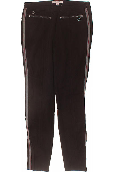 COMMA Dámské černé viskózové kalhoty sportovní ležérní s pruhem úzké Velikost 36 | COMMA | obrázek 2