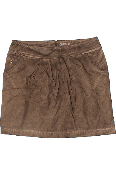 s.OLIVER Dámská hnědá semišová krátká nabíraná sukně s kapsami Vel. 42 | s.OLIVER | obrázek 2