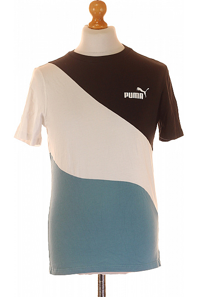 Puma Pánské Tričko Krátký Rukáv Bloky Barvy Sportovní Vel. S