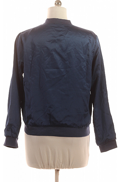 LAWRENCE GREY Dámská modrá lesklá bomber polyesterová přechodová bunda krátká Velikost 38 | LAWRENCE GREY | obrázek 2