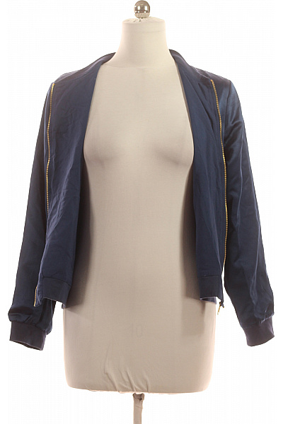 LAWRENCE GREY Dámská modrá lesklá bomber polyesterová přechodová bunda krátká Velikost 38 | LAWRENCE GREY | obrázek 3