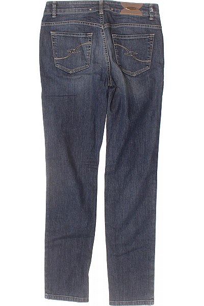 Trussardi Dámské bavlněné modré džíny strečové rovné seprané kapsy Velikost 42/28 | Trussardi | obrázek 2