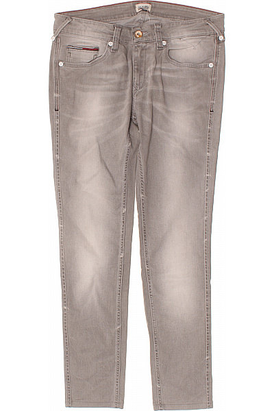 TOMMY HILFIGER Dámské šedé Strečové Džíny Slim Fit Seprané S Kapsami Vel. 31/32