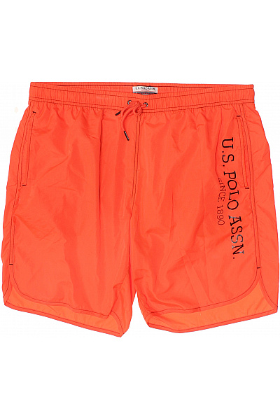 U.S.POLO ASSN. Pánské Polyesterové Oranžové Plavkové Kraťasy Sportovní S Kapsami Vel. XXL
